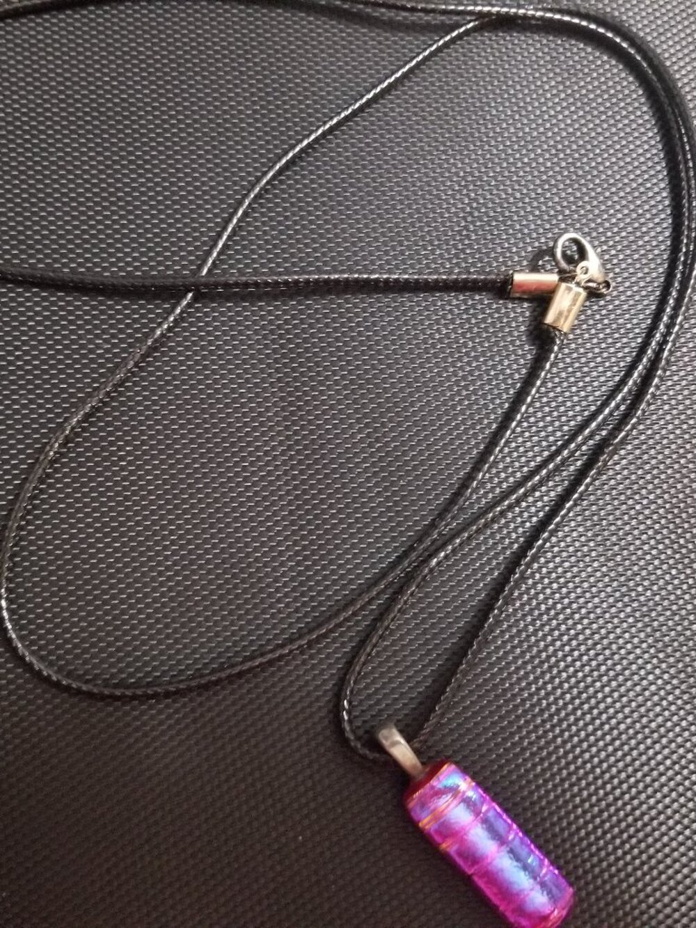 Murano Corded [Rectangular-Shaped] Glass-Pendant Necklace